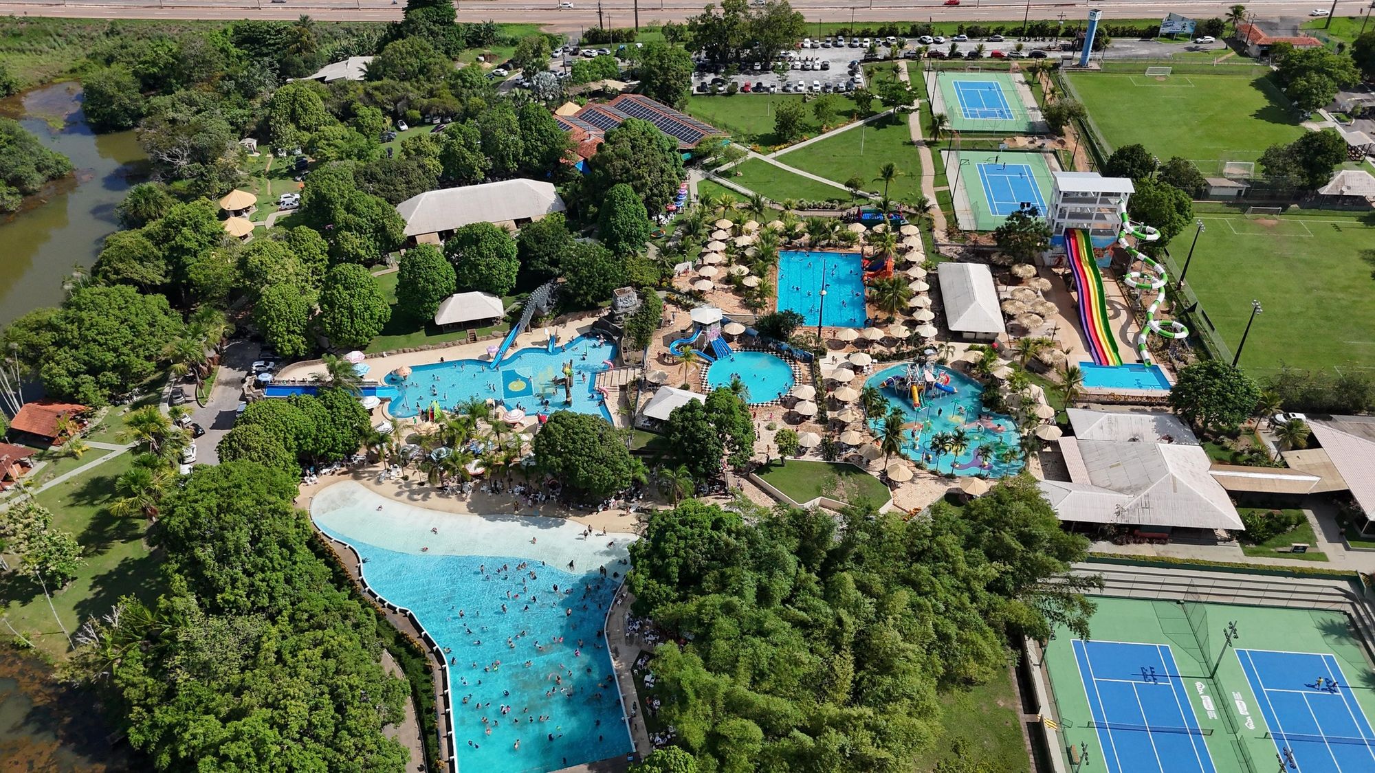 Vista aérea do Tênis Clube de Porto Velho em 2026